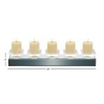 Smoke Crystal 5 Pce Candle Holder