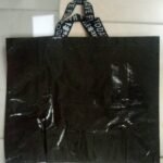 Black Woven Matte Shopping Bag