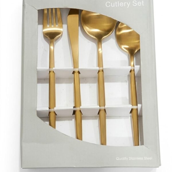 16‑pc gold cutlery set stainless steel flatware for dining table décor in Lagos, Nigeria