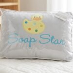 Microfibre embroidered bath pillow for bathtub comfort in Lagos, Nigeria, soft spa-style neck support cushion