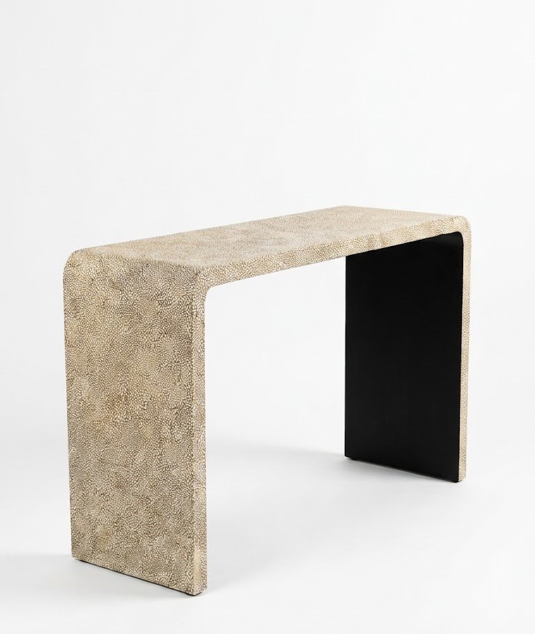 Gold honeycombe console table and matching mirror set for entryway luxury in Lagos, Nigeria