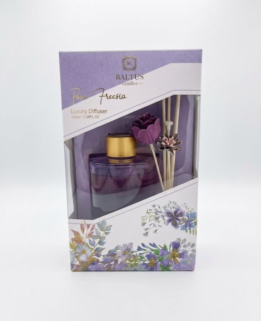 100ml faux flowers reed diffuser with pear frassia scent for elegant home fragrance décor in Lagos Nigeria