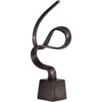 Metallic Bronze Aluminium Wellness Sculpture On Base Figirine