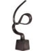 Metallic bronze aluminium wellness sculpture abstract figurine on base for home décor in Lagos, Nigeria