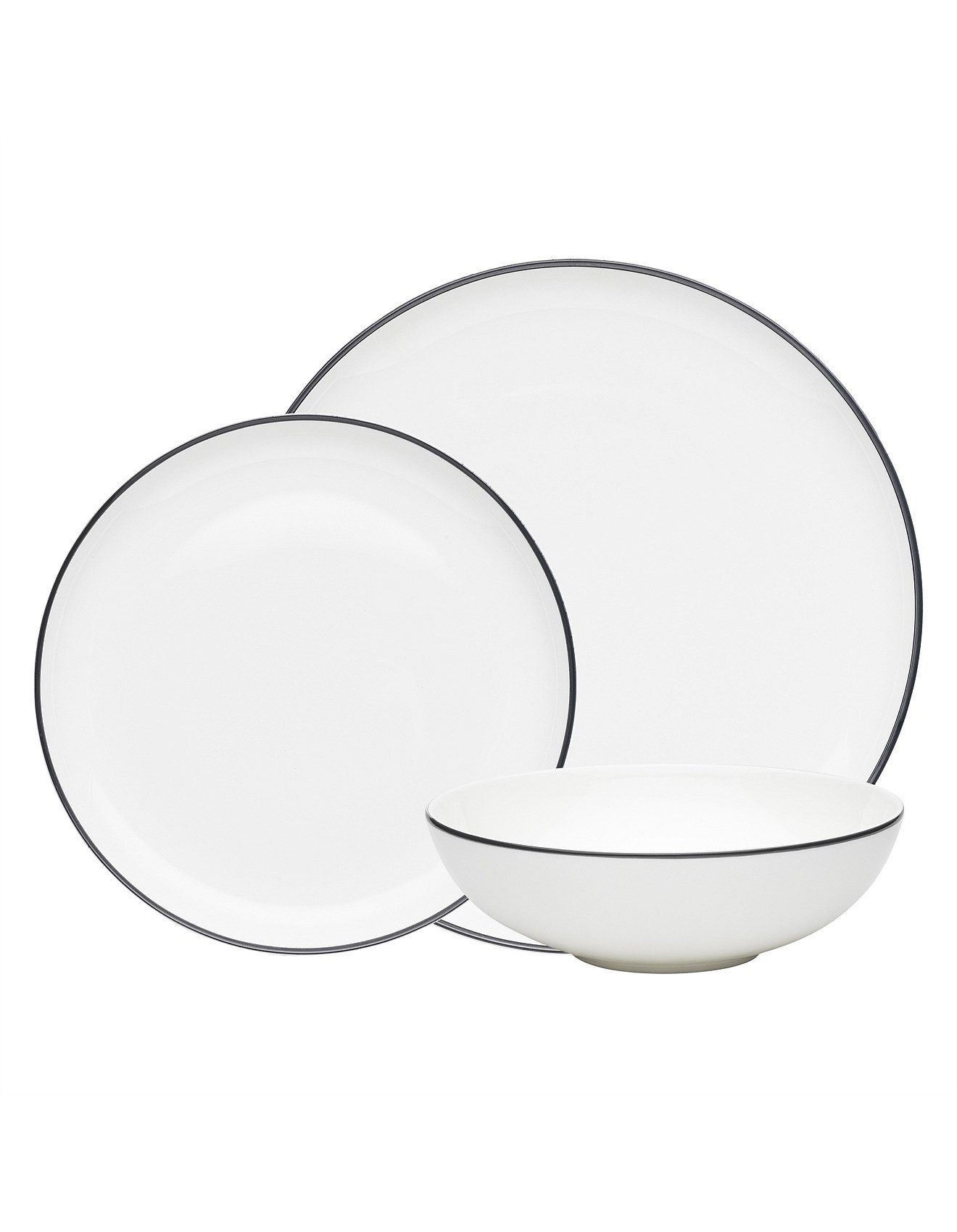 1936718_19472038_1606432.jpg Ecology Bistro Bone China Bowl 18Cm Pewter Rim - Image 1