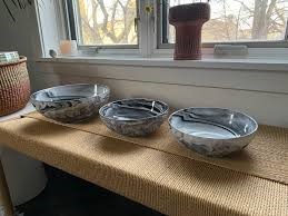 19884 Decorative Bowl Black Graffiti 50X15Cm - Image 1