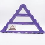 3 tier triangle wooden shelf for corner storage display, ideal for books, décor and plants in modern home interiors in Lagos, Nigeria