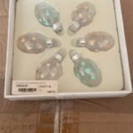 6 Pc Glass Christmas Ornament