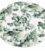 Vibrant green round placemat with a floral cutout design for elegant dining table decor in Lagos, Nigeria.