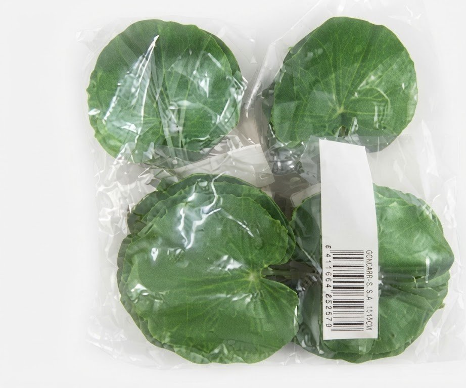 Vibrant green artificial Begonia Bolsa leaf stems in a protective bag for floral décor in Lagos, Nigeria