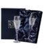 Set of 4 patterned crystal champagne flutes in a gift box for luxury dining in Lagos, Nigeria