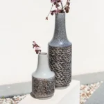 Ew Vase W Reactive Glaze Dia 17.5X54.5Cm - Misty Grey