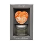 heart shaped citrus fragrance diffuser bottle with reeds in Lagos Nigeria