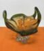 Handcrafted green, orange, and white glass planter for luxury indoor plant display in Lagos, Nigeria