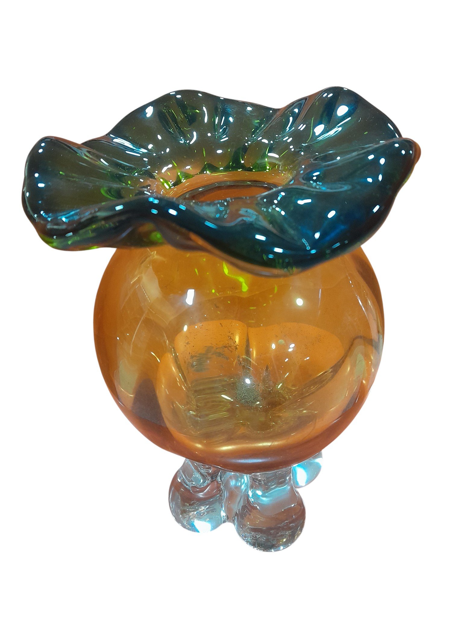 23-915 Stripe Green Vase 23-915 - Image 1