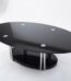 Sleek Cosmo black coffee table with a modern minimalist design for luxury living room decor in Lagos, Nigeria