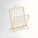 Avento Gold Finish Magazine Rack