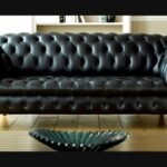 3 Seater Settee-Chesterfield Crystal Black Sofa