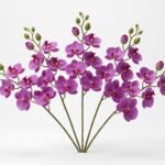 Realistic purple Cymbidium Lavanda orchid flower stem for luxury home décor in Lagos, Nigeria