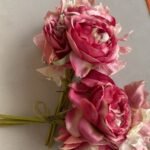24Cm Rose & Hydrangea Bouquet Mauve Pot Flower