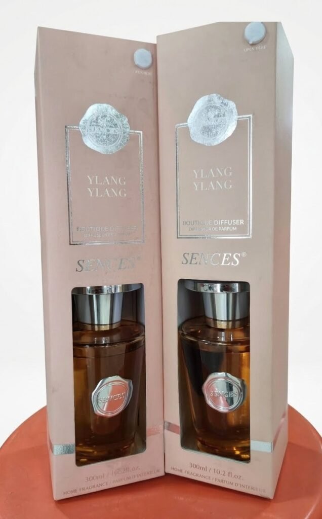 300ml Sences ylang ylang scented reed diffuser with glass bottle and reeds for home fragrance in Lagos, Nigeria
