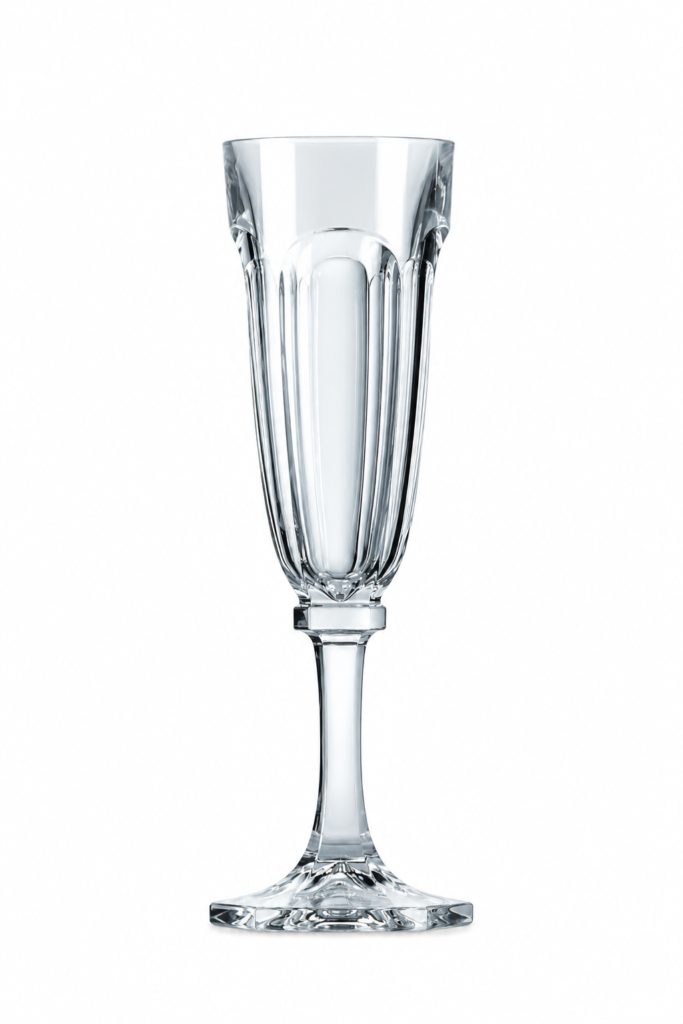 Glass champagne flute elegant clear stemware for drinks in Lagos Nigeria