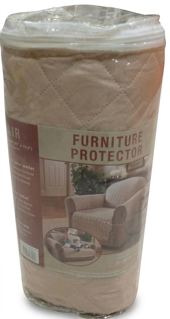 Beige furniture protector chair cover for home seating in Lagos Nigeria