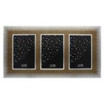 Gold Triple Photo Frame 10X15Cm