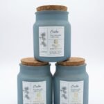 Urban Apothecary Calm luxury scented candle in a black glass jar for home relaxation in Lagos, Nigeria
