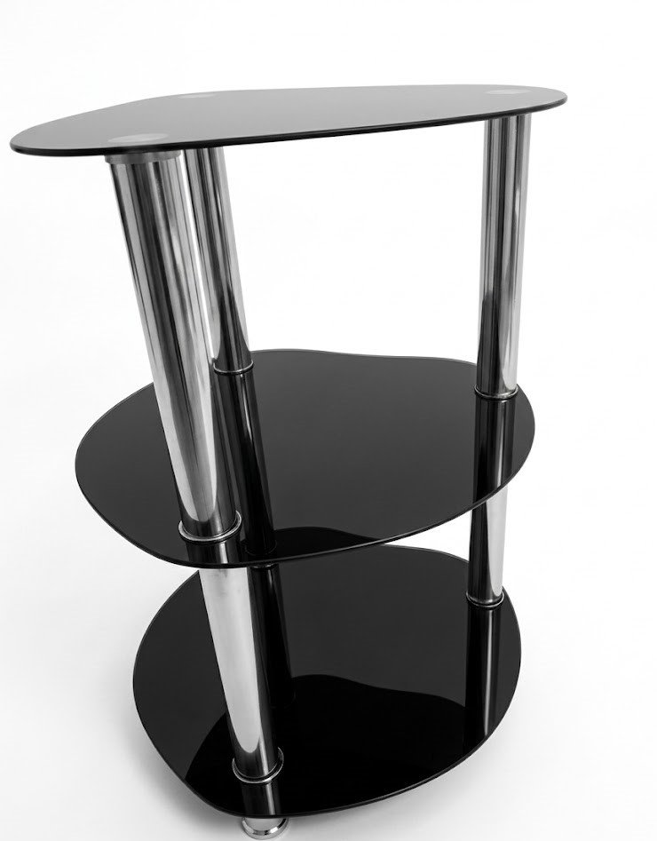 Heart-shaped 3-tier metal shelving unit for decorative home storage in Lagos, Nigeria.