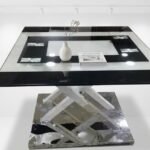 Modern side table used as living room or bedside accent table for home décor display, Lagos, Nigeria