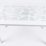 White and black modern dining table with marble-style top for 4–6 seating in Lagos Nigeria luxury home furniture