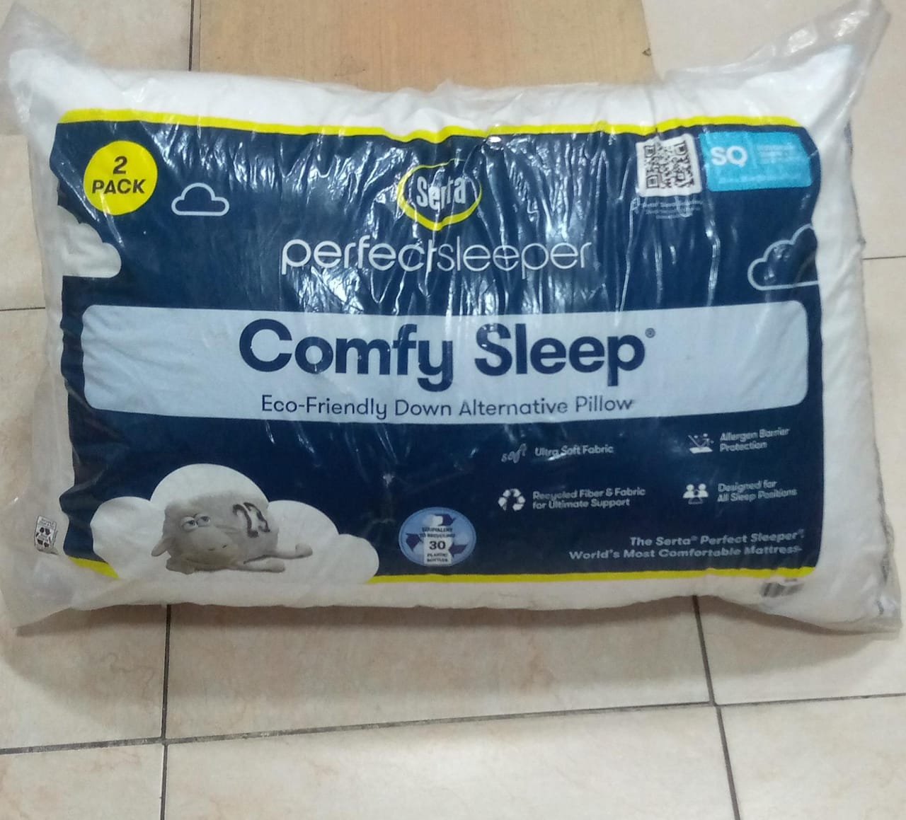 34086781096 Comfy Sleep Pillow 2 Pack - Image 1