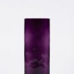 Purple tank vase for flowers and home décor, modern glass vase for table and interior styling