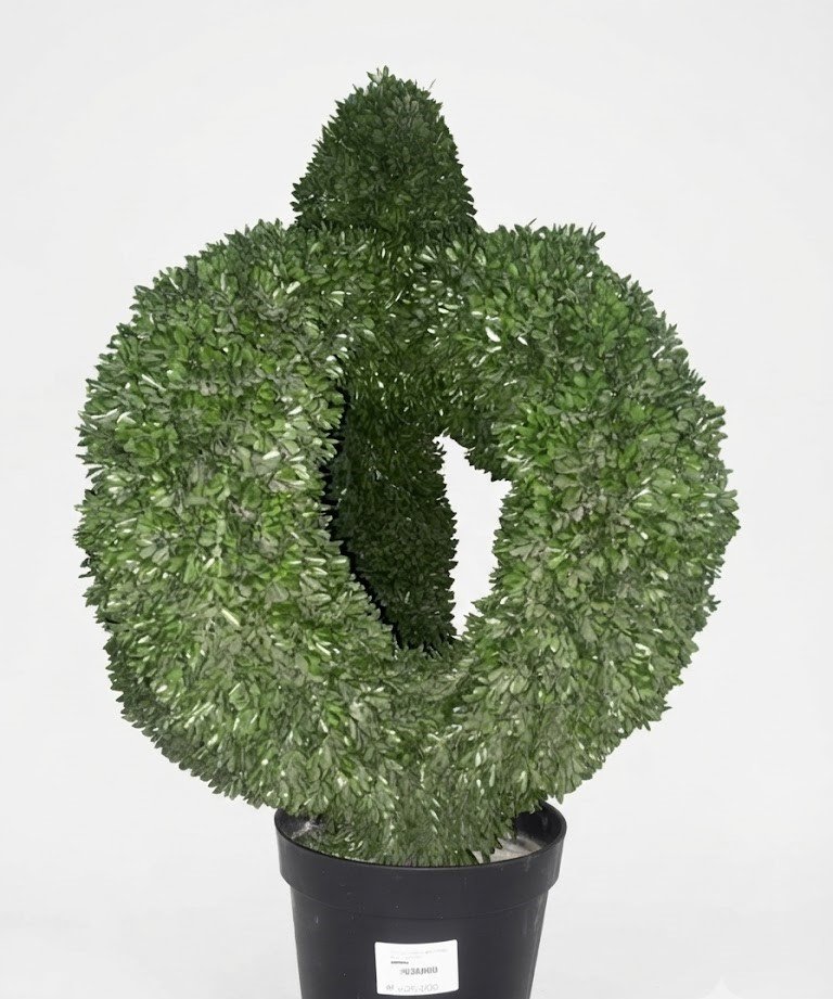 Artificial outdoor topiary flower ball in pot Artificial outdoor topiary flower ball in pot for garden and entrance décor in Lagos, Nigeria