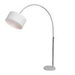 Arc Lamp With White Ribbon Shade