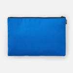 Blue pencil case toiletry bag with zip closure for storing cosmetics, stationery, and travel essentials