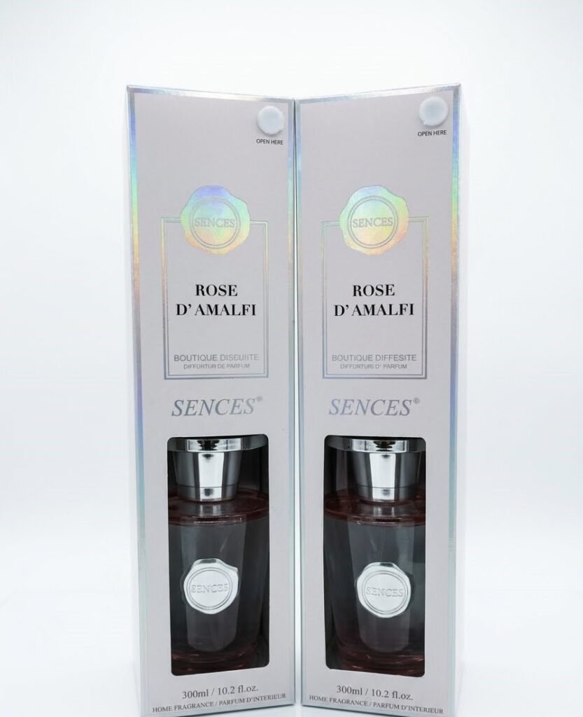 300ml Sences Rose d’Amalfi scented reed diffuser with glass bottle and reeds for home fragrance in Lagos, Nigeria