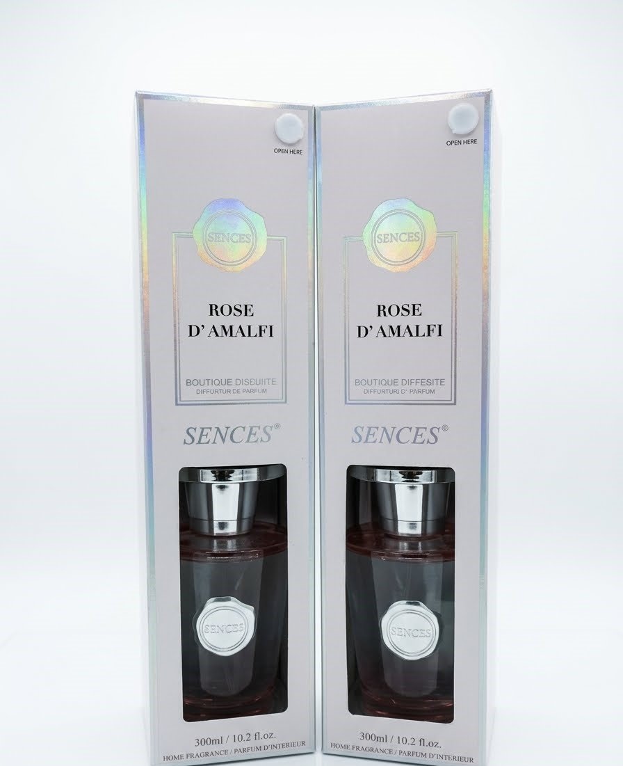 Sences Rose d’Amalfi scented reed diffuser 300ml Sences Rose d’Amalfi scented reed diffuser with glass bottle and reeds for home fragrance in Lagos, Nigeria