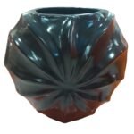 Pot80 Lotus Gloss Black Vase (Set Of 2)