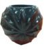 Set of 2 lotus gloss black vases with modern sculptural design for elegant home or office décor in Lagos, Nigeria