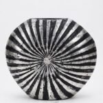 POT81 Whirl Vase Black and Silver decorative vase for home décor, Lagos, Nigeria