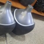 Platinum Flat Pot (Set Of 2)