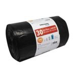 30 Pack Of Black 240L Wheelie Bin Liners