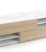 Hampton TV unit white and dark acacia media console for living room décor in Lagos, Nigeria
