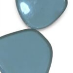 Moulet 25x21cm light blue and matt silver decorative wall art dish for home styling in Lagos, Nigeria