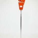 Modern 2-part body floor lamp with a classic fabric shade for ambient bedroom and parlor lighting in Lagos, Nigeria