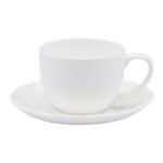 Ecology Canvas Bone China White Teacup & Saucer 275Ml