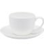 Elegant 275ml white bone china teacup and saucer from the Ecology Canvas collection in Lagos, Nigeria.