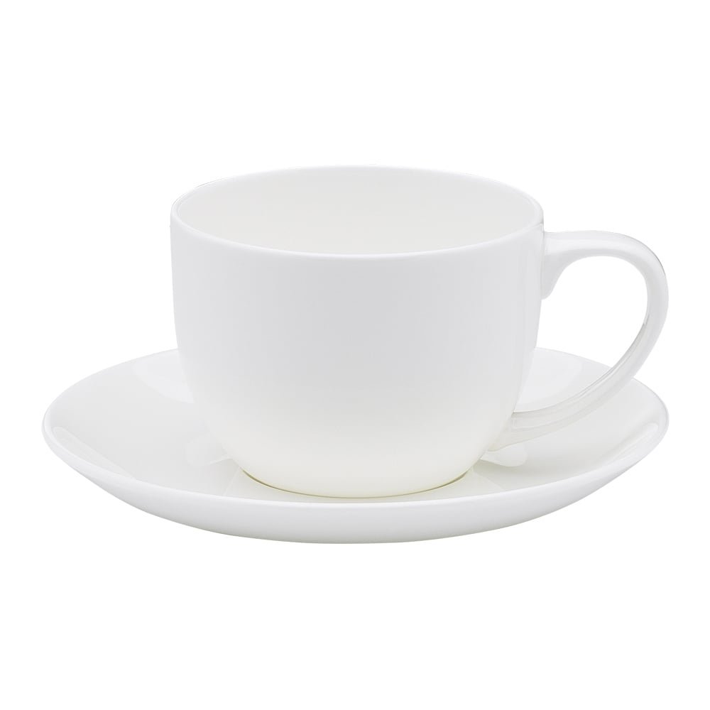 442487-Zoom.jpg Ecology Canvas Bone China White Teacup & Saucer 275Ml - Image 1